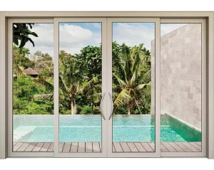 AS2047 Soundproof Outdoor Balcony Aluminum Sliding Door with Double Tempered Low-E Glass