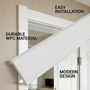 Adjustable Modern WPC Interior Door Casing Architrave Accessories Flame-Retardant Waterproof Mildew-Resistant