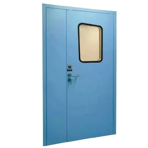 Airtight Cleanroom Galvanized Steel Door, Medical Operating Room Soundproof Automatic Hermetic Swing Doors