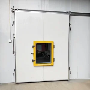 Airtight Controlled-Atmosphere Container Sliding Door with Sealing System and Electric Motor Control for Cold Storage