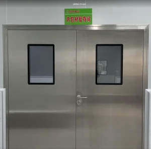 Airtight Fire-Prevention Stainless Steel Automatic Hermetic Swing Door for Hospital Operating Room with Soundproof and Waterproof Features