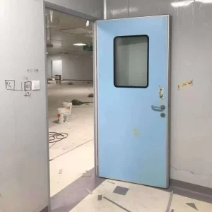 Airtight Galvanized Steel Automatic Hermetic Swing Door for Medical Operating Room Soundproof Cleanroom