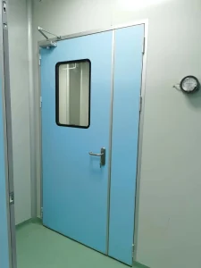 Airtight Hospital Double Swing Fire Door and Hermetic Sliding Flush Automatic Door for Operating Theater