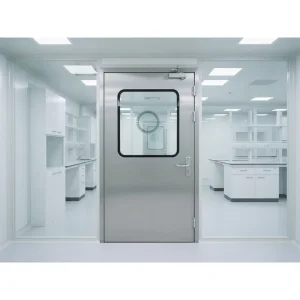 Airtight Hospital Double-Swing Fire Door with Automatic Hermetic Sliding Flush Design
