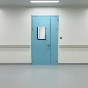Airtight Hospital Double Swing Fire Doors for Operating Theater Hermetic Flush Automatic Steel Sound-Insulated Door