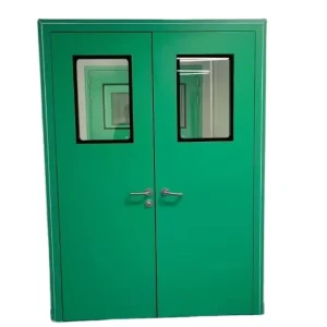 Airtight Swing Galvanized Steel Medical Hermetic Fire Prevention Cleanroom Door for Hospital Warehouse Laboratory Food Facilities
