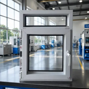 Airtight UPVC Horizontal Casement Window Triple Insulated Glass Low-E Stainless Steel for Bedroom Living Room Exterior Use CE