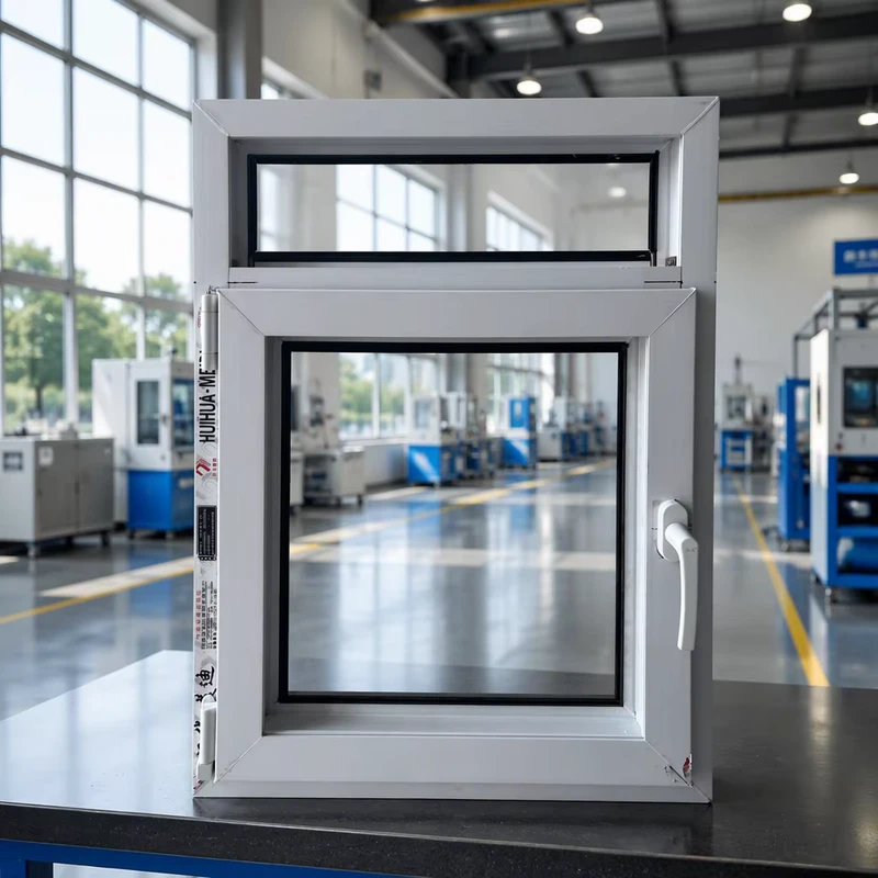 Airtight UPVC Horizontal Casement Window Triple Insulated Glass Low E Stainless Steel for Bedroom Living Room Exterior Use CE