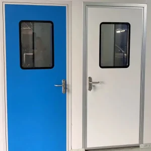 Airtight Windproof Stainless Steel Swing Medical Safety Door with Negative Pressure for Hospitals Workshops Laboratories