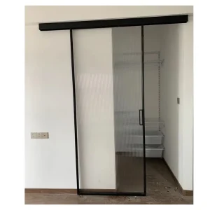 Aluminium Automatic Sensor Double Glass Sliding Door