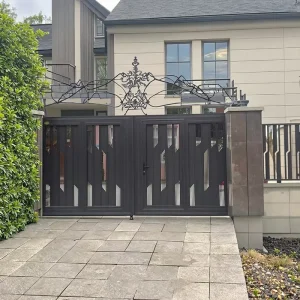 Aluminium Courtyard Gate Garden High Quality Creative Pattern Gate Villa Entrance Security Gate