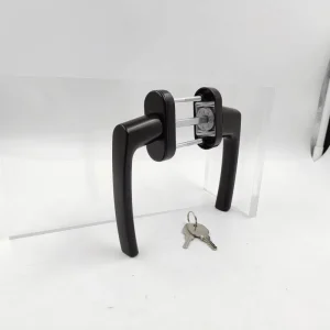 Aluminium Door Handle Lock Set with Keys for Interior Doors
