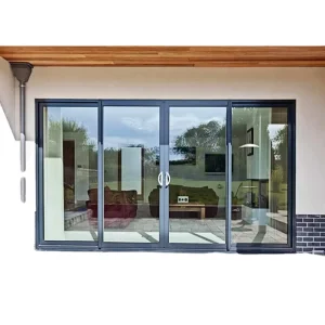 Aluminium Double-Glass Balcony Sliding Patio Door with Screen