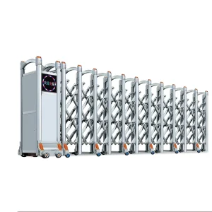 Aluminium Electric Trackless Automatic Collapsible Sliding Main Gate for Outdoor Security