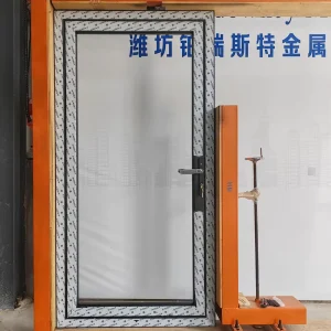Aluminium Swing Door Double Glazed Soundproof Windproof Front Entry Glass Door for Villa and Hotel