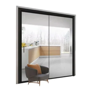 Aluminium Veranda Partition Wall Glass Sliding Door Closet Sliding Door with Glass Movable Glass Door