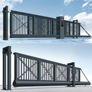 Aluminum Alloy 6063-T6/5 Cantilever Sliding Gate System, 30 m, Remote Control, 2.5 Seconds per Meter