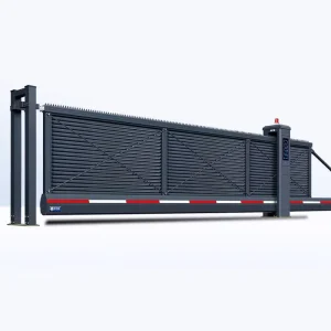 Aluminum Alloy Automatic Double Cantilever Sliding Industrial Driveway Gate