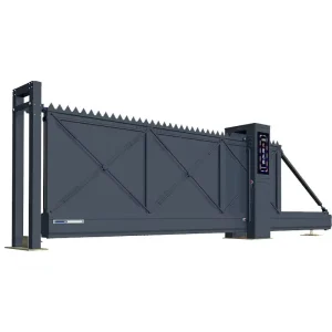 Aluminum Alloy Automatic Double Hidden Cantilever Sliding Industrial Driveway Gate