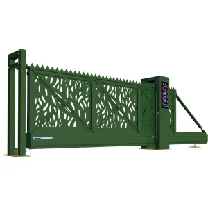Aluminum Alloy Automatic Double Hidden Cantilever Sliding Industrial Security Gate