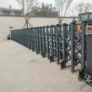 Aluminum Alloy Automatic Electric Expandable Security Gate with Remote Control for Hotel Outdoor Use