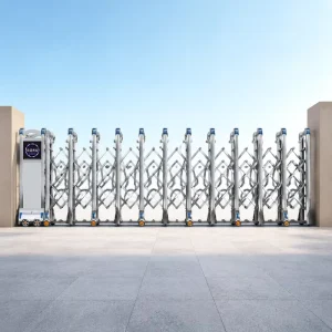 Aluminum Alloy Automatic Electric Telescopic Retractable Gate for Commercial Warehouse