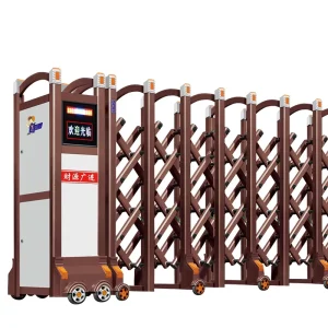Aluminum Alloy Automatic Electric Telescopic Retractable Sliding Gate with Remote Control for School and Factory Courtyards