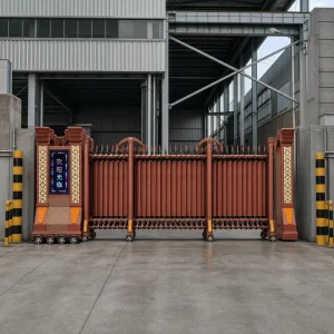 Aluminum Alloy Automatic Electric Telescopic Retractable Sliding Security Gate for Outdoor Parking Lot Entrance