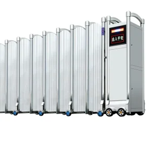 Aluminum Alloy Automatic Remote Control Retractable Sliding Security Gate for Hotels