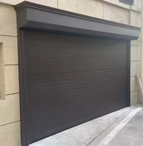 Aluminum Alloy Automatic Rolling Garage Door with Electric Side Opening and Remote Control