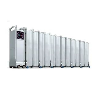 Aluminum Alloy Automatic Sliding Retractable Security Gate Factory Direct for Campus Park