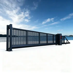 Aluminum Alloy Automatic Suspended Cantilever Sliding Gate for Villas, Gardens, Parks, Industrial Sites, and Hospitals