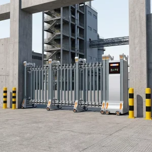 Aluminum Alloy Automatic Telescopic Retractable Anti-Theft Outdoor Security Gate for Home, School, and Factory Access