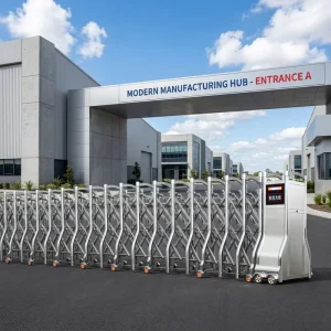 Aluminum Alloy Automatic Telescopic Retractable Anti-Theft Security Gate for Home, School, and Factory Entrance