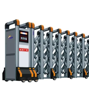 Aluminum Alloy Automatic Telescopic Retractable Security Gate with Remote Control for Hotel, Park, School, and Warehouse