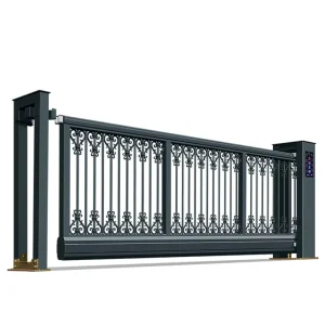 Aluminum Alloy Automatic Trackless Cantilever Sliding Gate for Villa Garden Driveway Entrance