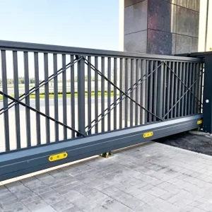 Aluminum Alloy Automatic Trackless Suspended Cantilever Sliding Gate for Villa Garden Driveway