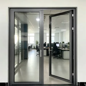 Aluminum Alloy Balcony Casement Door Large Glass View Thermal Insulation Wind Resistant
