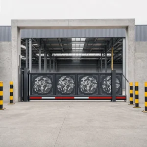 Aluminum Alloy Cantilever Suspended Automatic Electric Sliding Gate for Factory Use