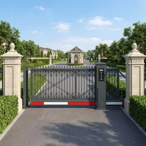 Aluminum Alloy Cantilever Trackless Sliding Automatic Gate for Villa Garden Hotel Warehouse Factory