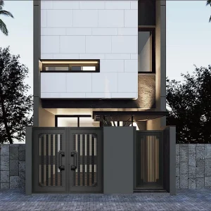 Aluminum Alloy Courtyard Fence Gate and Door for Villa and Farmhouse Exterior Use