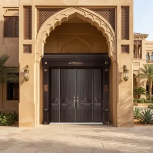 Aluminum Alloy Courtyard Gate Heat Resistant Wind and Sand Proof Corrosion Resistant High Privacy Villa Gate