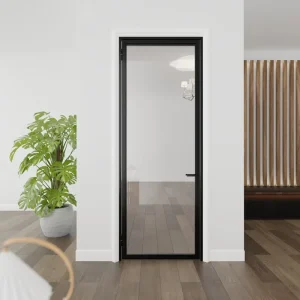 Aluminum Alloy Custom Glass Windproof Thermal Break Hinged Swing Door for Bedroom and Villa
