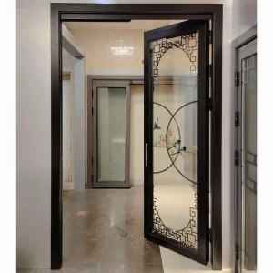 Aluminum Alloy Double Tempered Glass PD Sliding and PT Swing Door for Home, Office, Bathroom & Bedroom