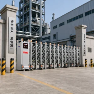 Aluminum Alloy Electric Automatic Retractable Telescopic Sliding Gate for Outdoor Parking Lot Security