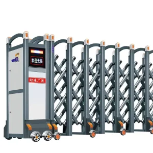 Aluminum Alloy Electric Automatic Telescopic Sliding Gate with Remote Control for Factory
