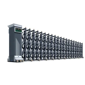 Aluminum Alloy Electric Folding Retractable Gate Factory Direct for School Park Office