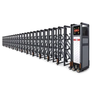 Aluminum Alloy Electric Retractable Automatic Sliding Gate for Schools Factories Construction Sites Remote Control