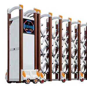 Aluminum Alloy Electric Retractable Gate, Automatic Sliding, Remote Control, for Factories, Construction Sites, and Schools