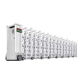 Aluminum Alloy Electric Retractable Gate for Construction Sites and Factories, Automatic Folding